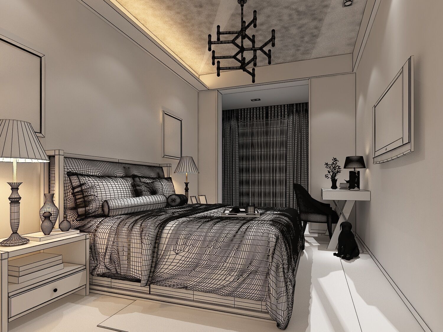 Bedroom 3D model_6