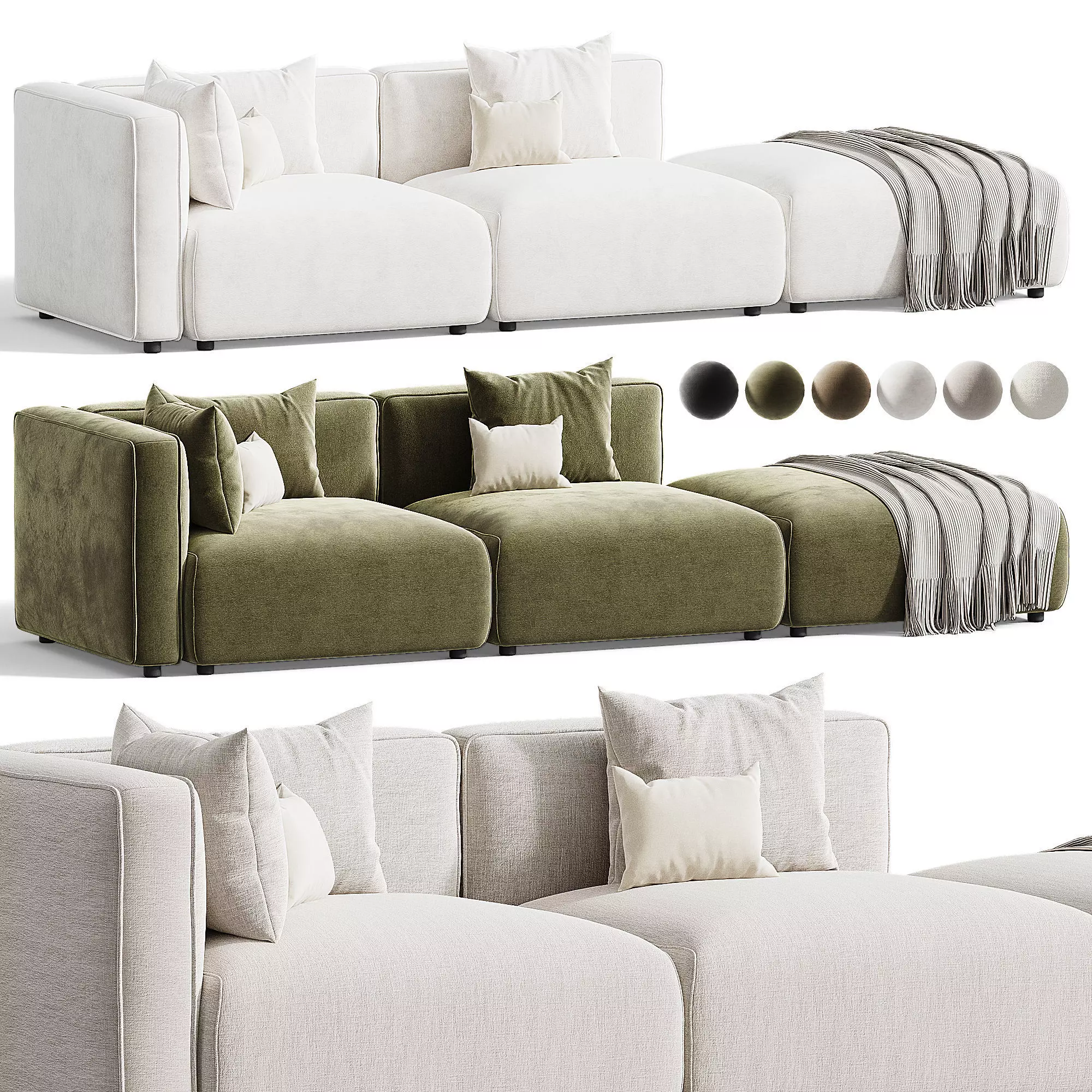 Arya Modular Sofa 3D model_0