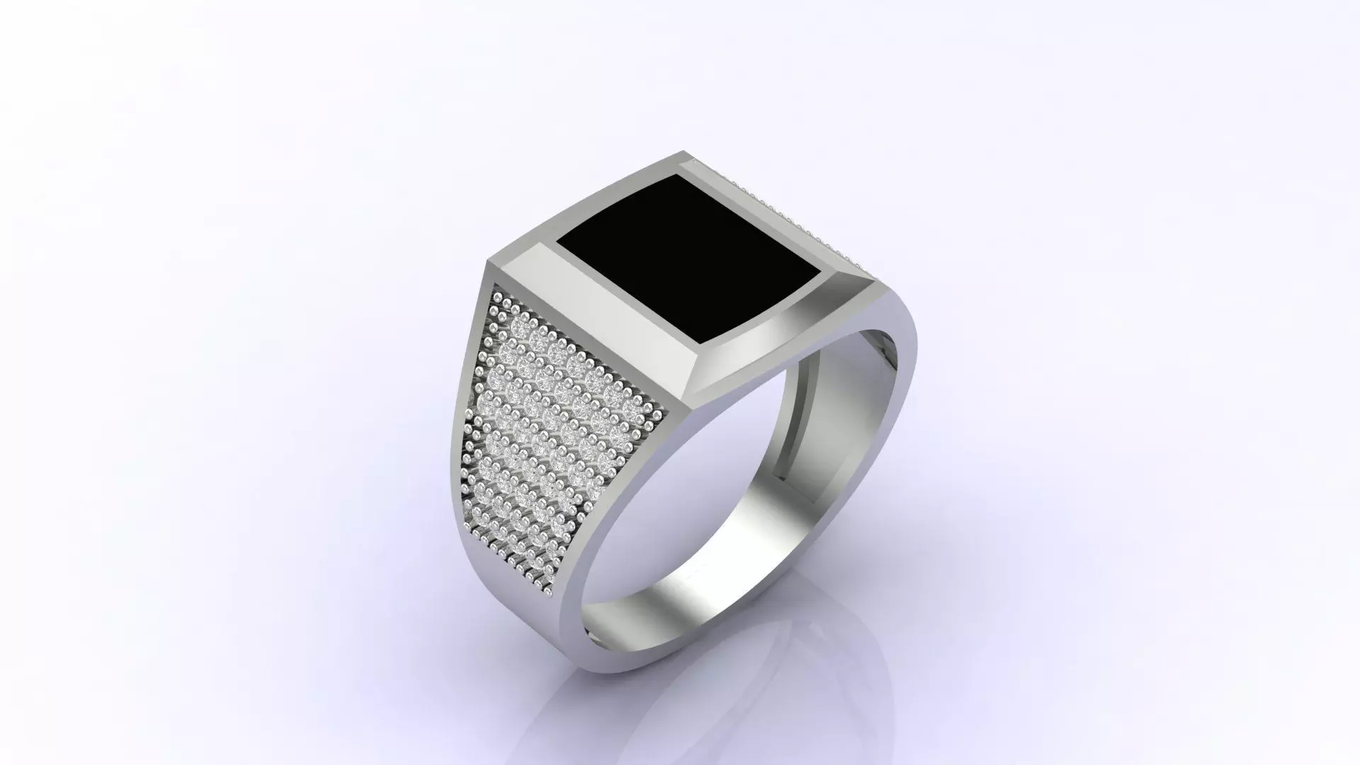 Print Ready STL 3DM Gents Rings Diamond Men Ring 3D print model_0