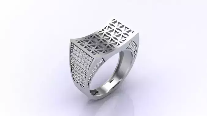 Print Ready STL 3DM  Gents Rings Diamond Men Ring  3D print model