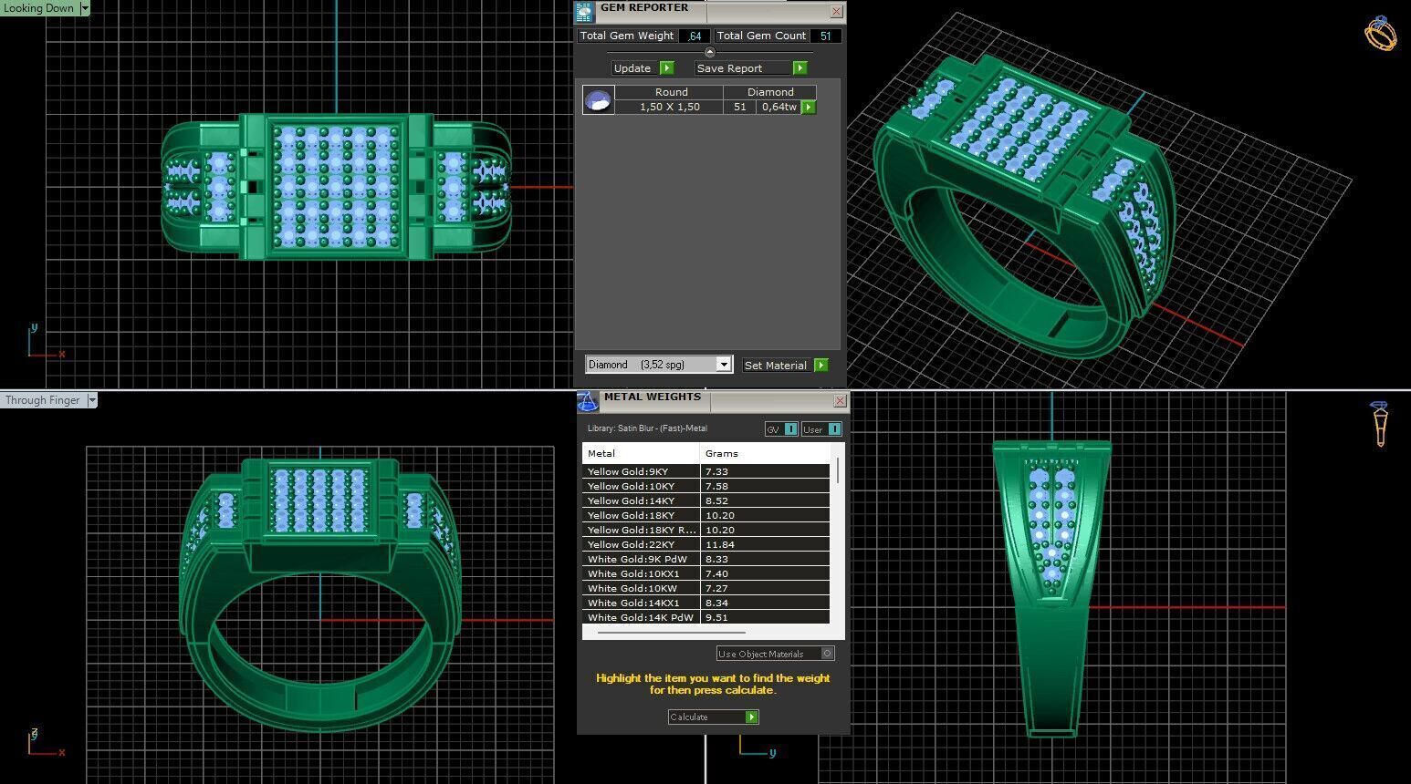 Print Ready STL 3DM Gents Rings Diamond Men Ring 3D print model_6