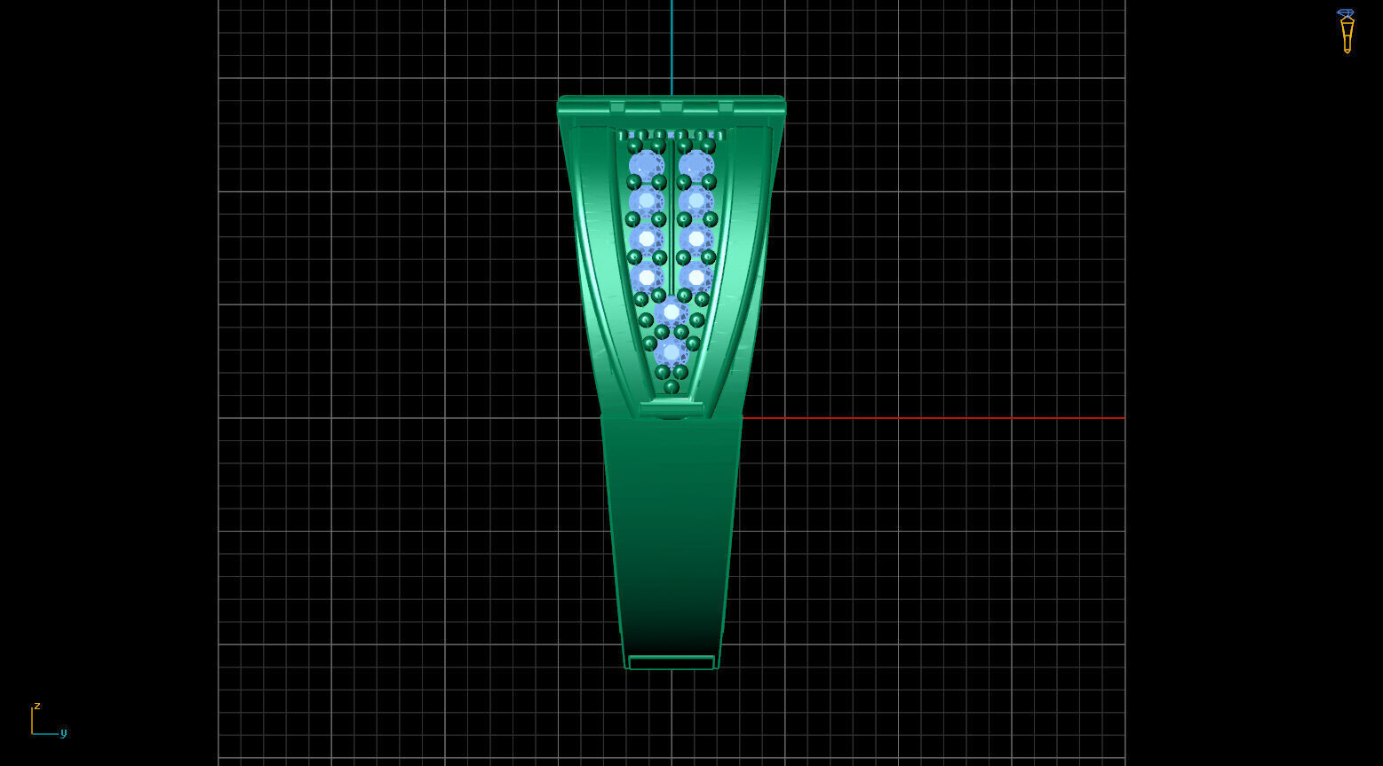 Print Ready STL 3DM Gents Rings Diamond Men Ring 3D print model_4