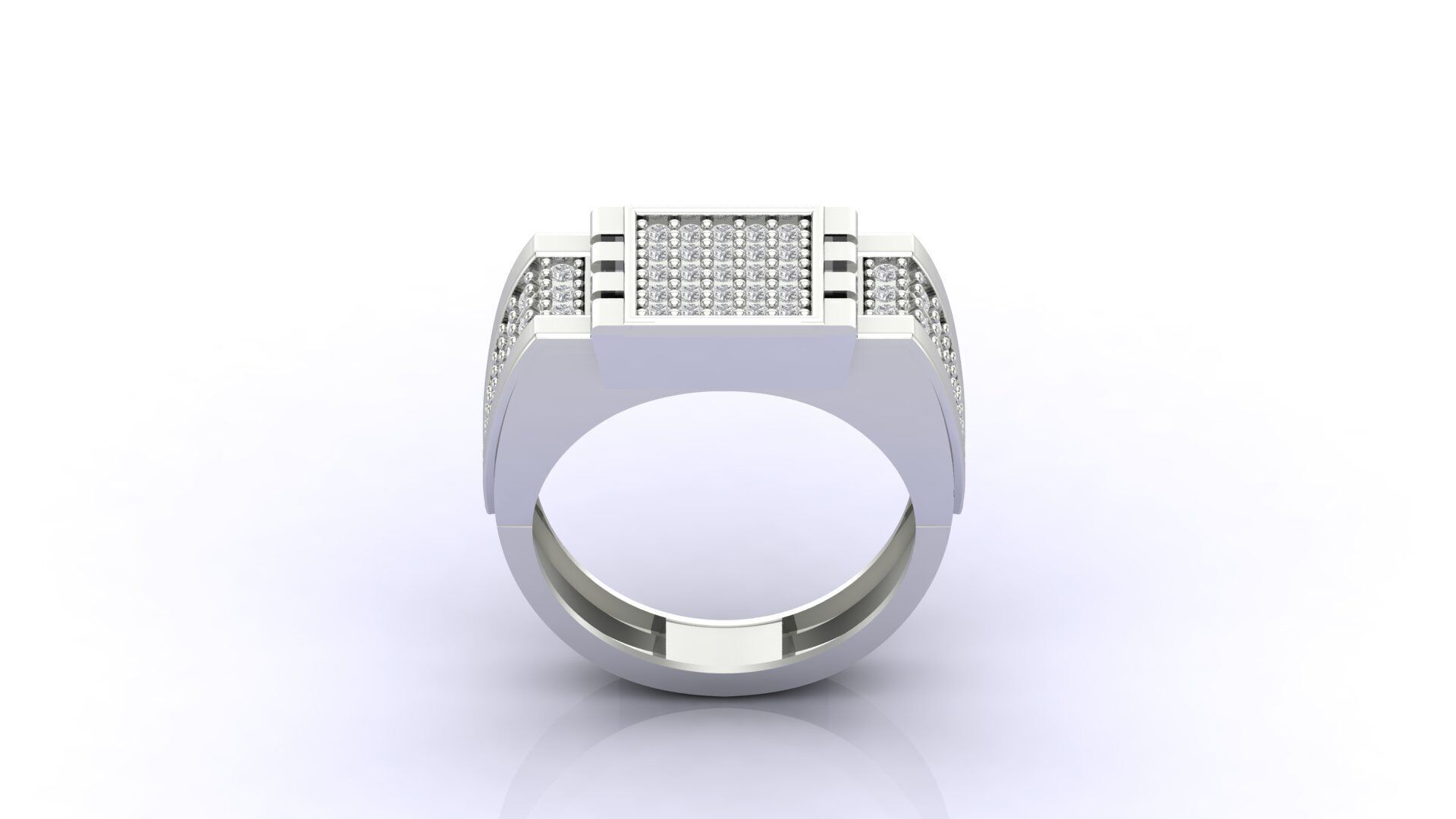 Print Ready STL 3DM Gents Rings Diamond Men Ring 3D print model_1