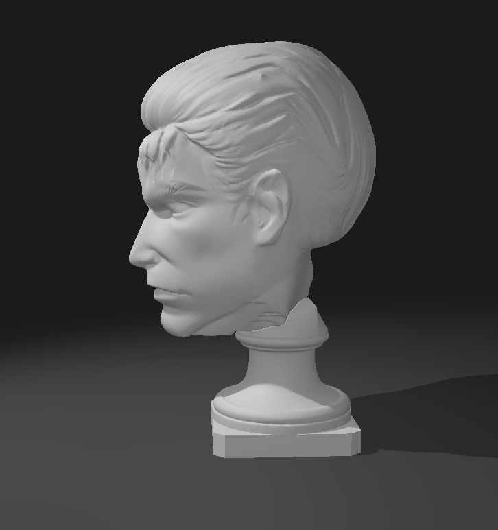 Guts Berserk Head Sculpture  3D print model_1