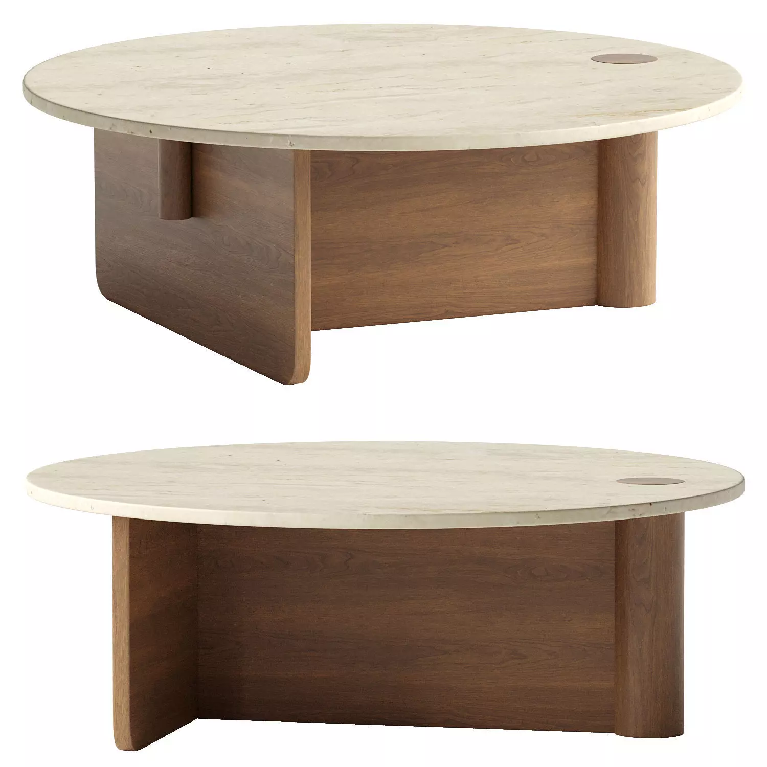 Natadora Pivot Marble Coffee Table 3D model