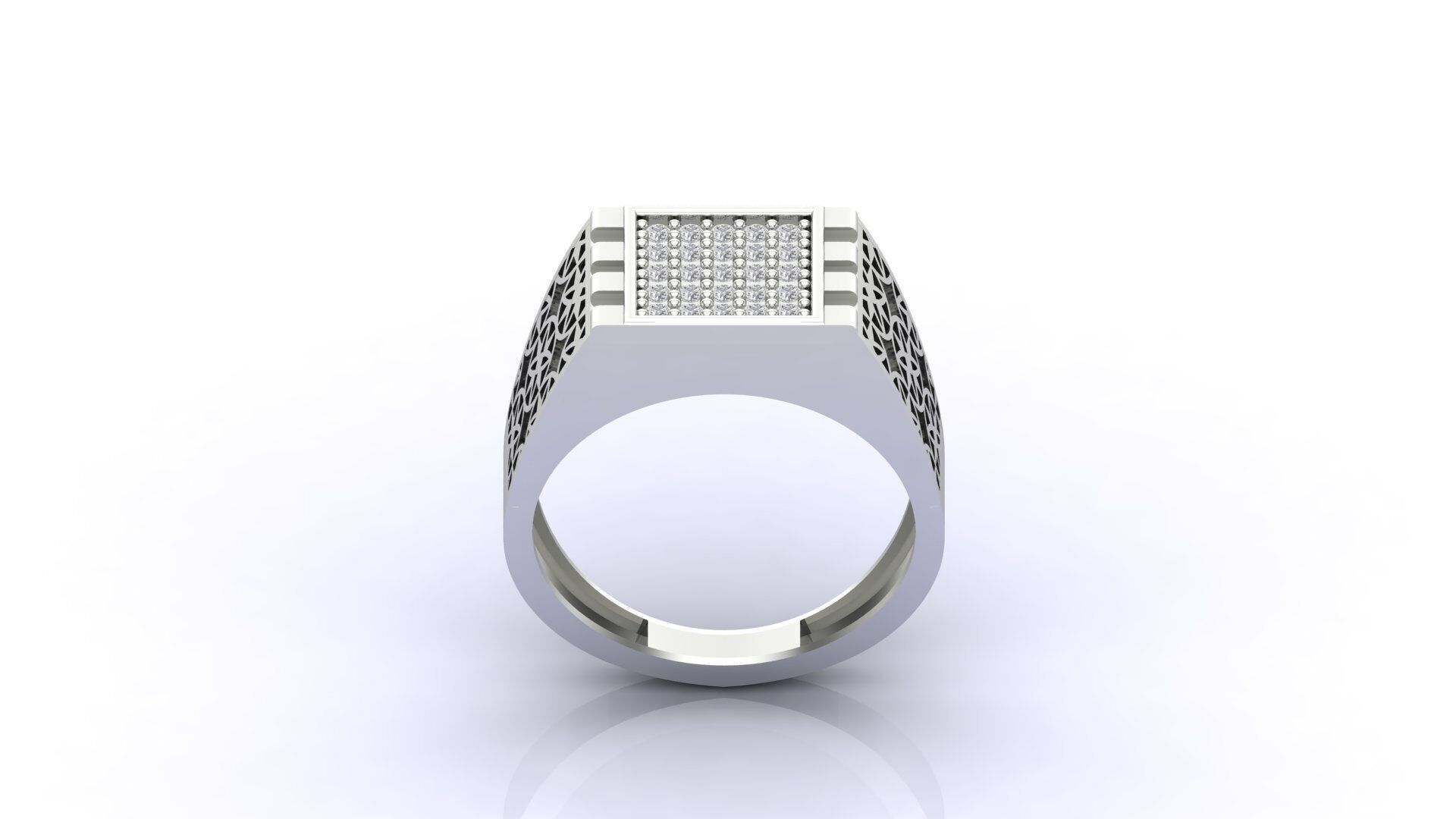 Print Ready STL 3DM  Gents Rings Diamond Men Ring  3D print model_1