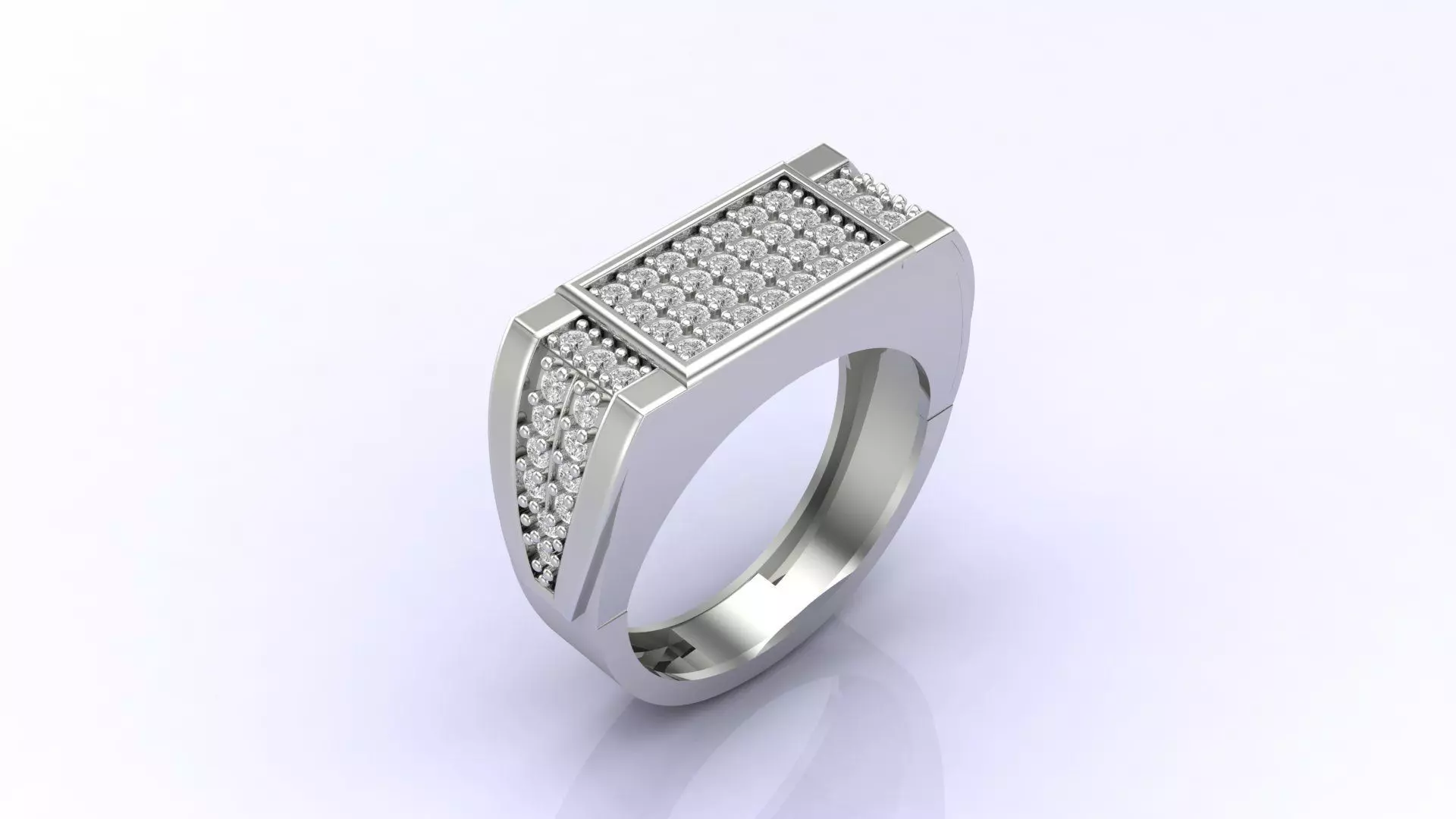 Print Ready STL 3DM Gents Rings Diamond Men Ring 3D print model_0