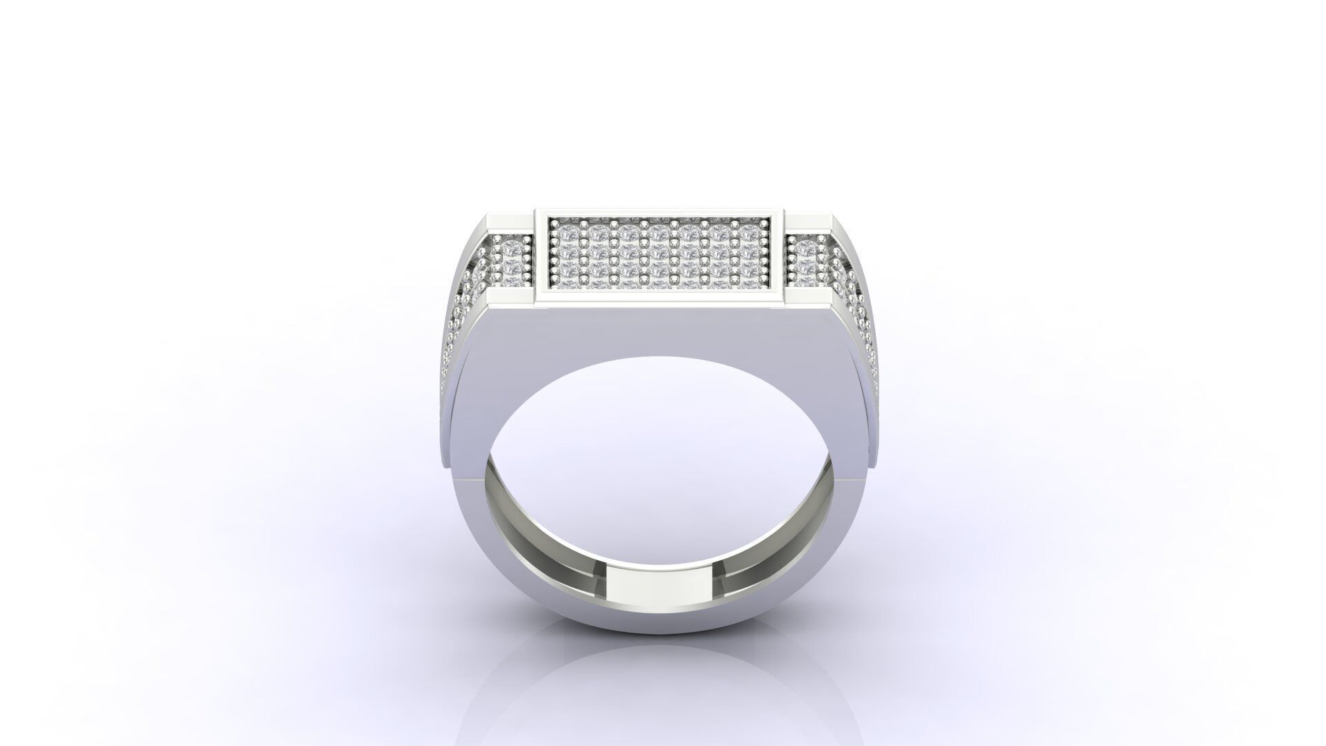 Print Ready STL 3DM Gents Rings Diamond Men Ring 3D print model_1