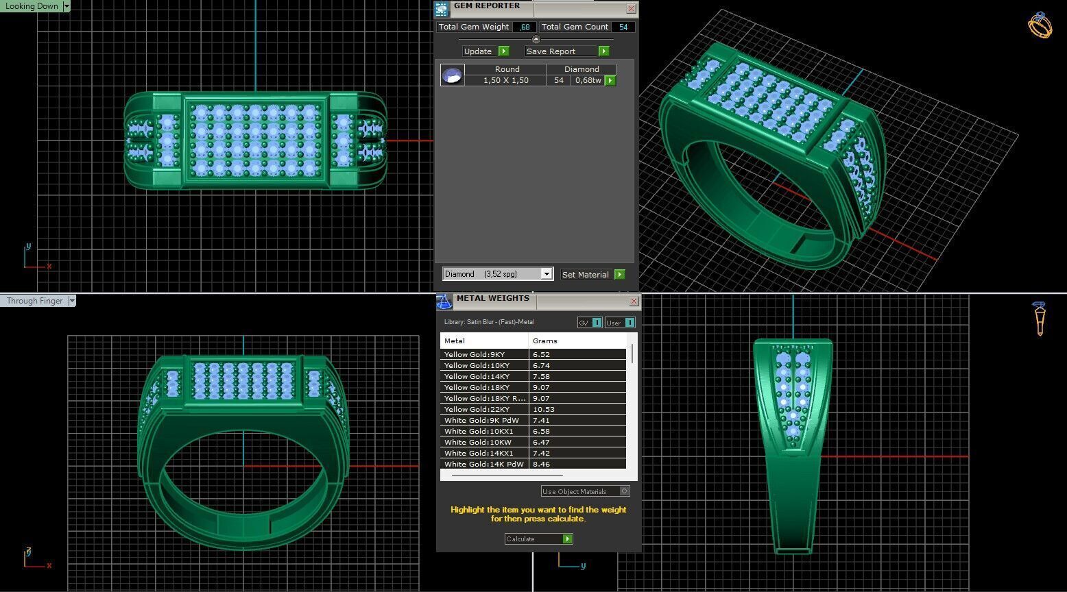 Print Ready STL 3DM Gents Rings Diamond Men Ring 3D print model_6