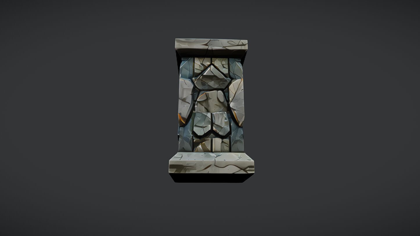 stone pillar 3D model_4