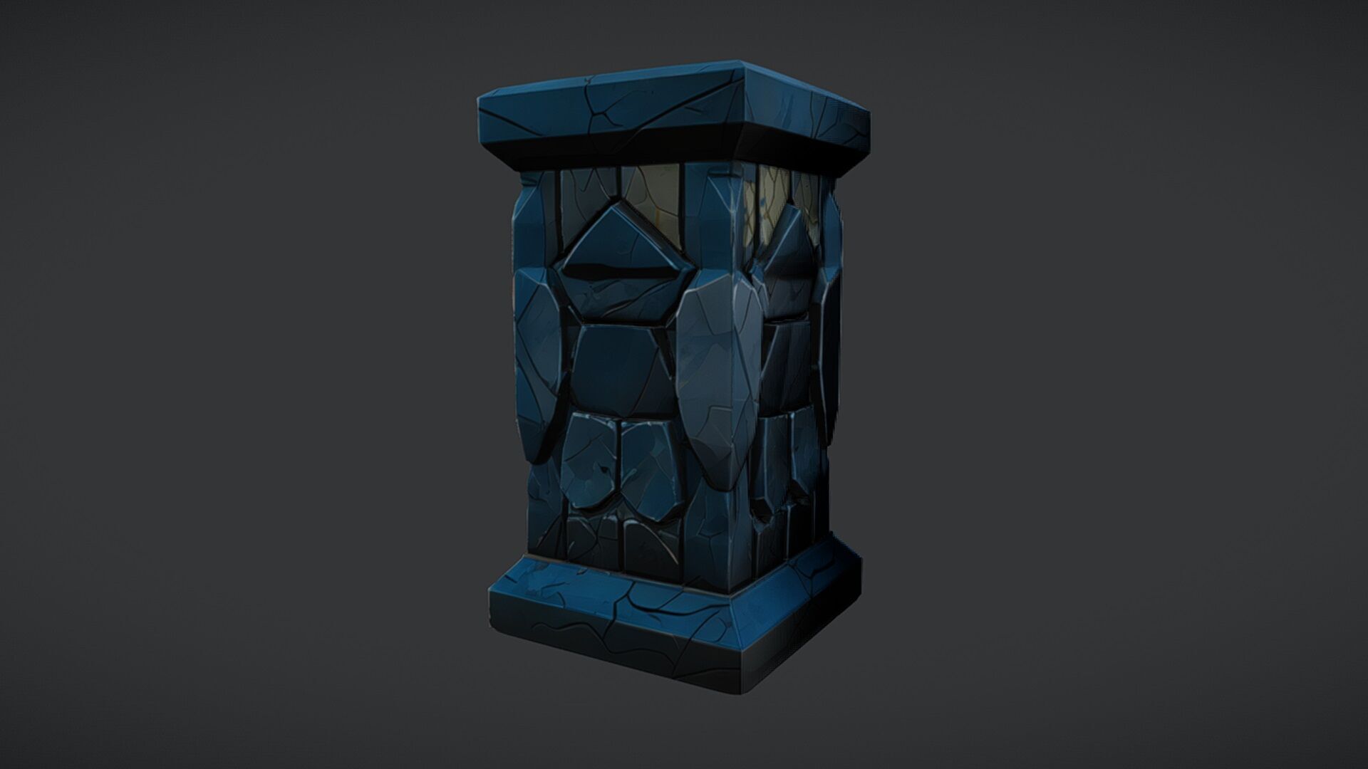 stone pillar 3D model_5