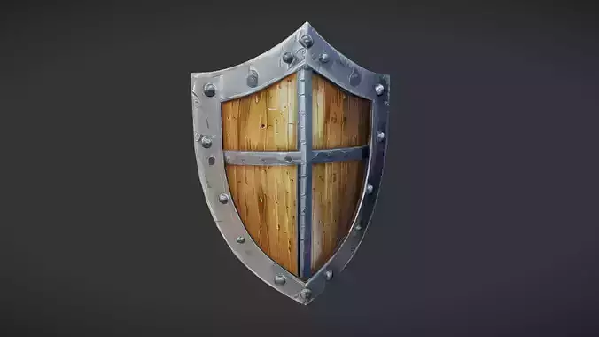 medieval wooden shield