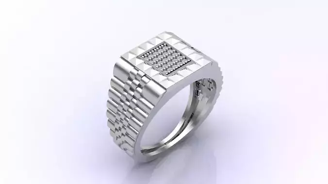 Print Ready STL 3DM  Gents Rings Diamond Men Ring  3D print model
