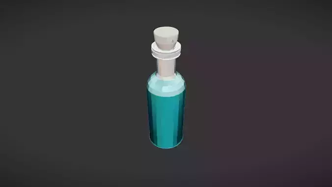 glass potion bottle with cork