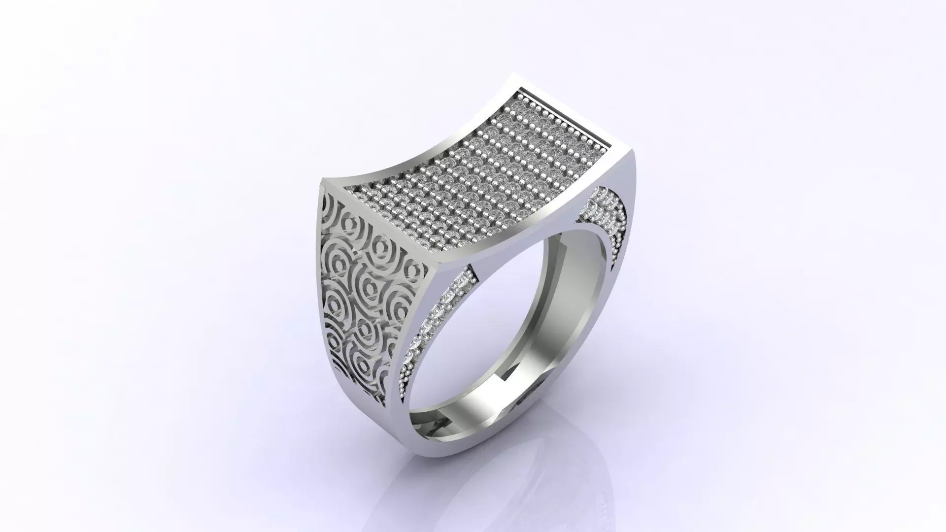 Print Ready STL 3DM Gents Rings Diamond Men Ring 3D print model_0