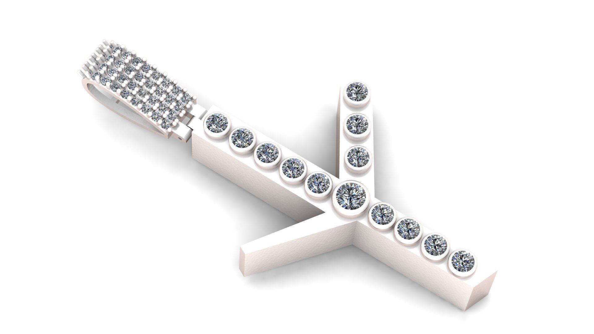 GOLDEN CROSS STYLE PENDANT 3D PRINTABLE MODEL 3D print model_3