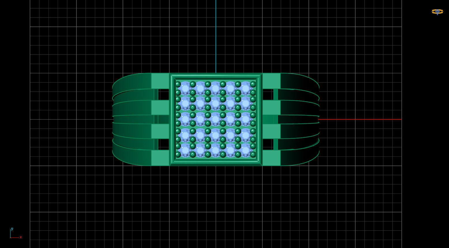 Print Ready STL 3DM  Gents Rings Diamond Men Ring  3D print model_5