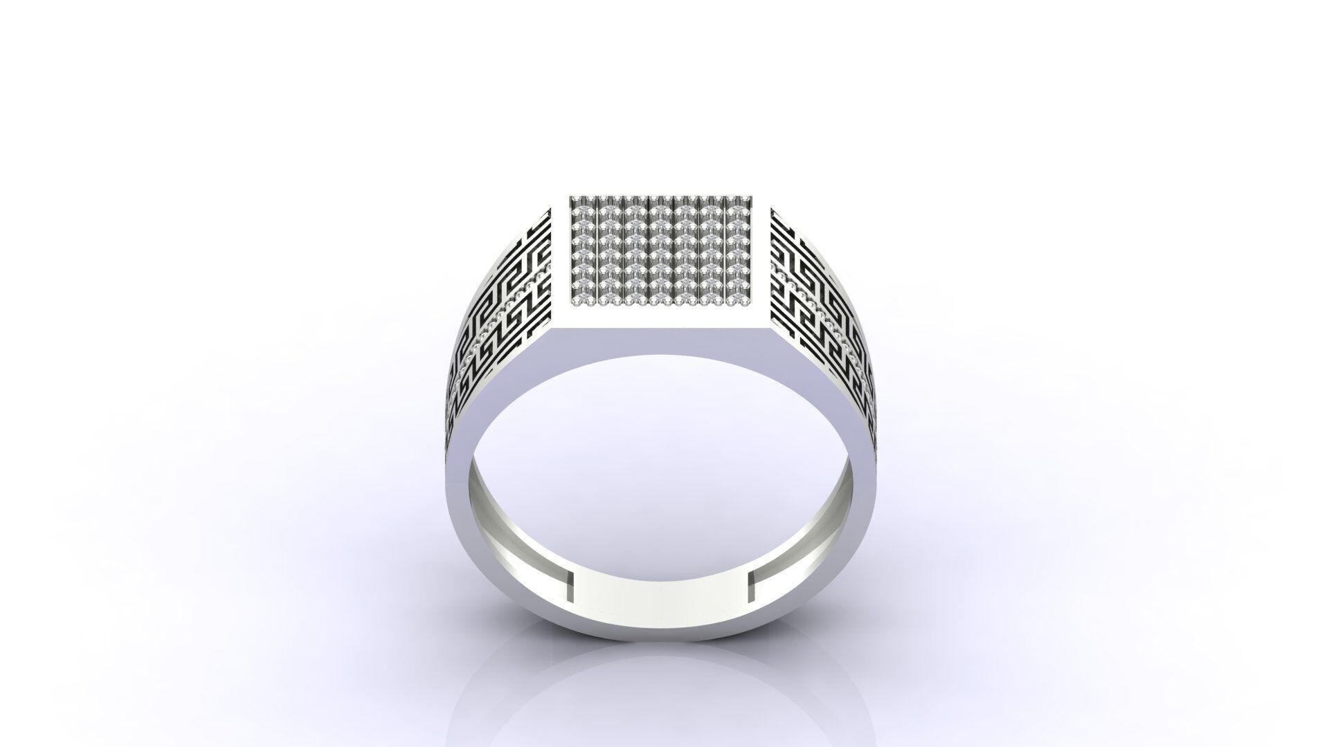 Print Ready STL 3DM  Gents Rings Diamond Men Ring  3D print model_1