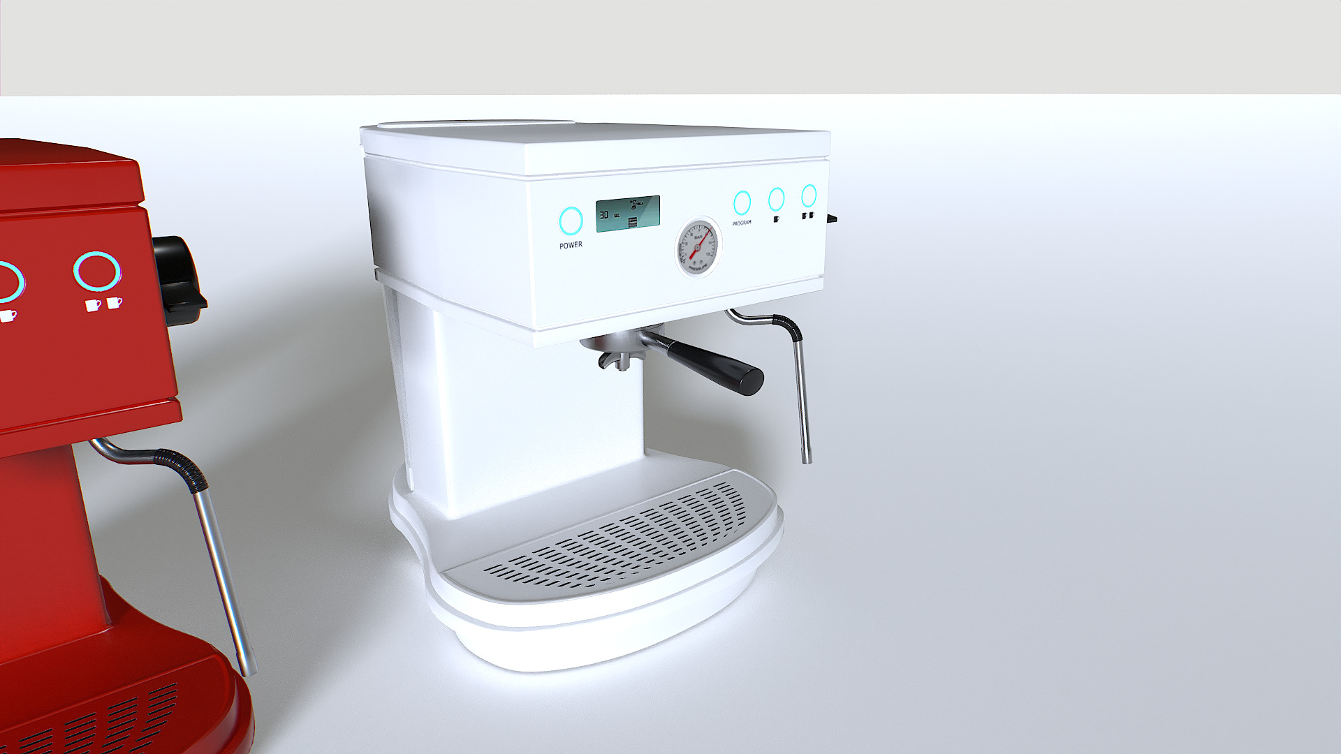 Coffee Machine set 2 Low-poly 3D model_3