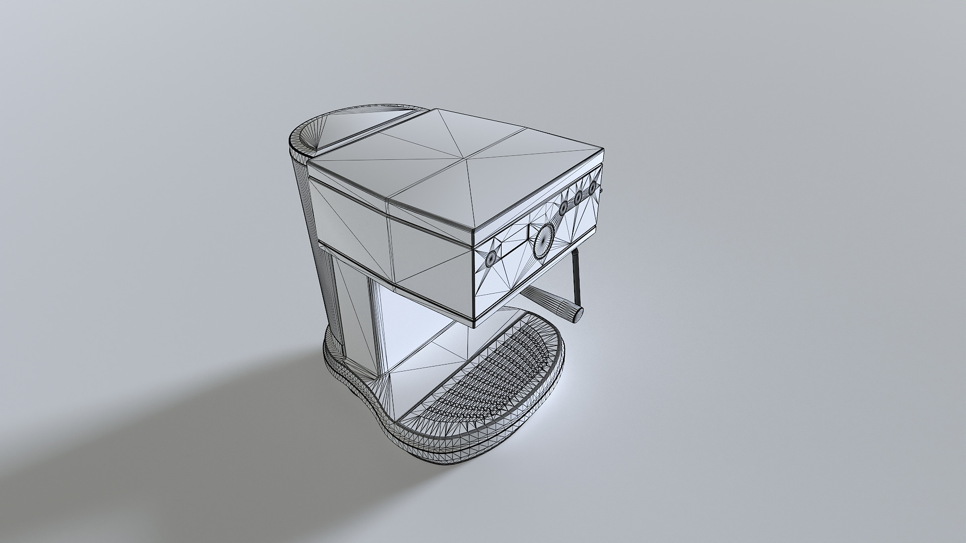 Coffee Machine set 2 Low-poly 3D model_9