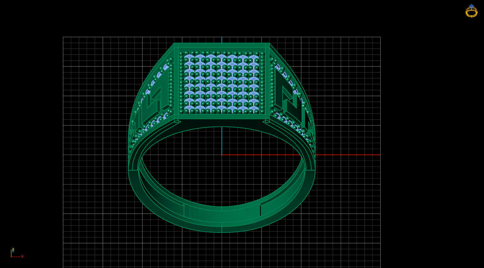 Print Ready STL 3DM Gents Rings Diamond Men Ring 3D print model_3