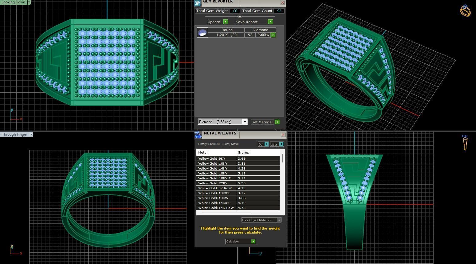 Print Ready STL 3DM Gents Rings Diamond Men Ring 3D print model_6
