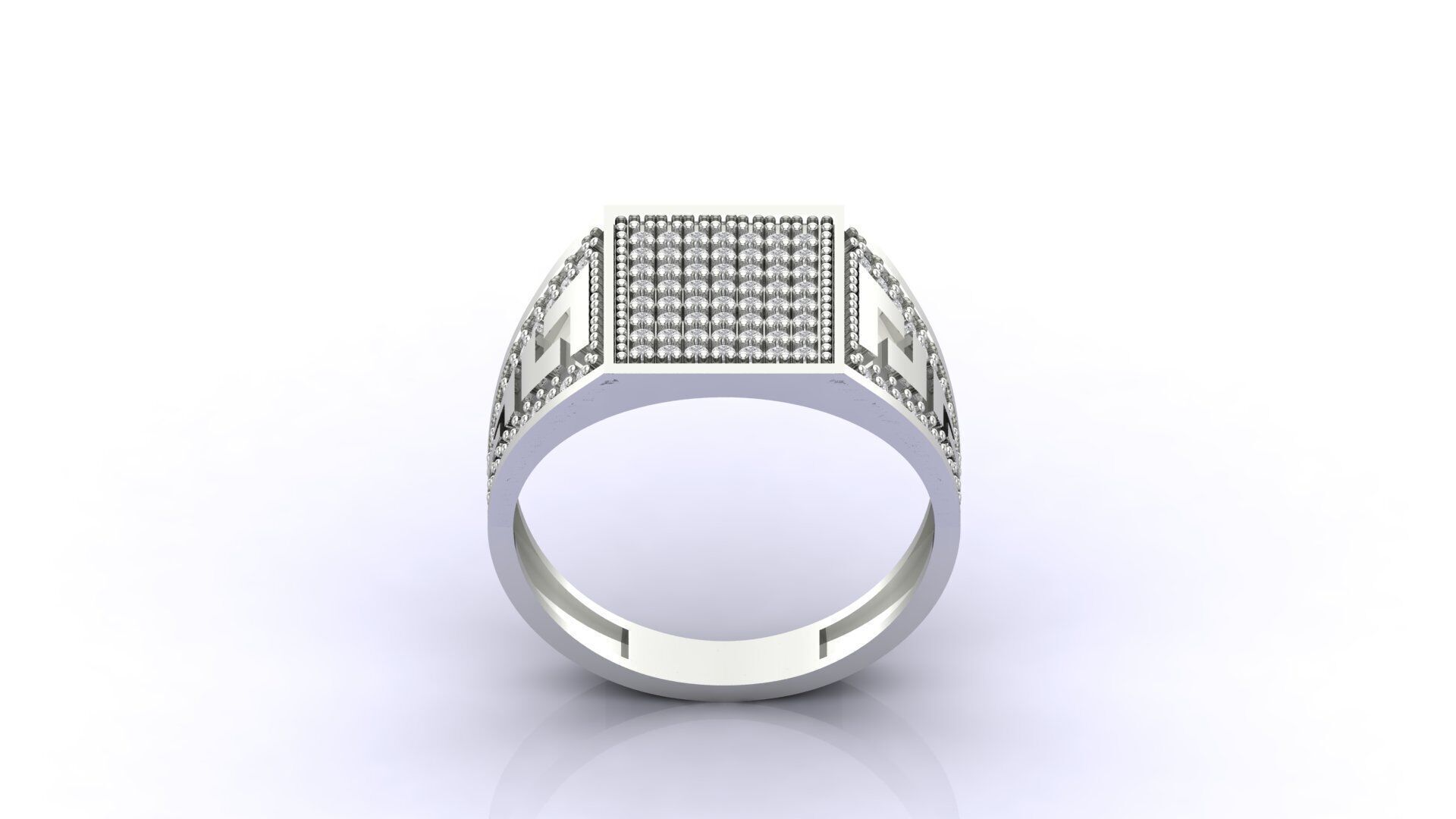 Print Ready STL 3DM Gents Rings Diamond Men Ring 3D print model_1