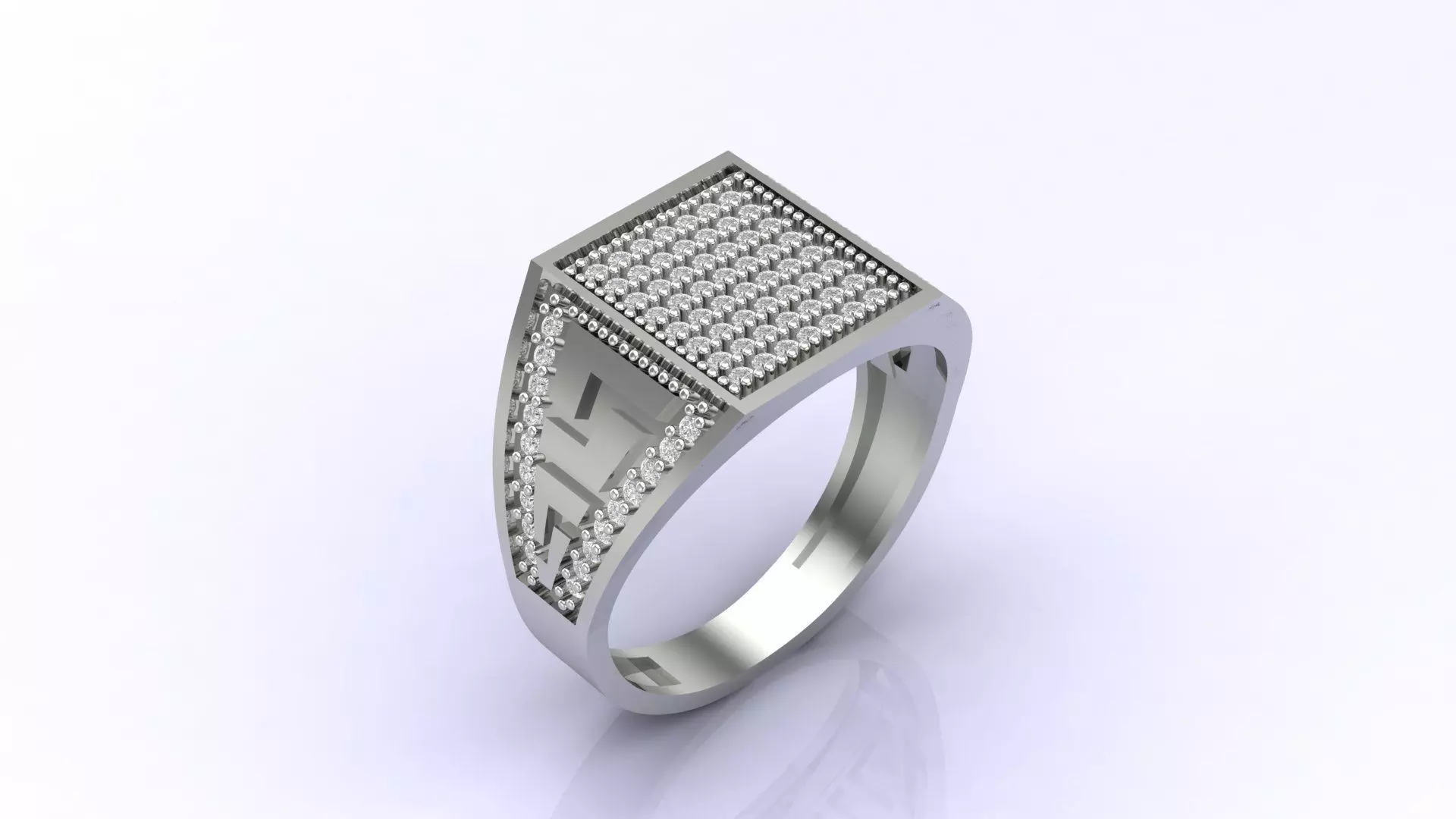 Print Ready STL 3DM Gents Rings Diamond Men Ring 3D print model_0
