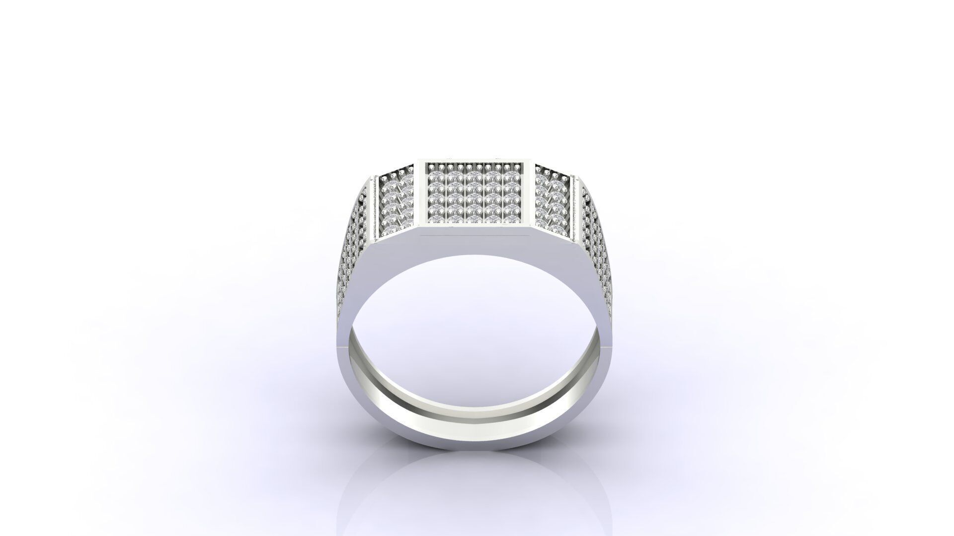 Print Ready STL 3DM Gents Rings Diamond Men Ring 3D print model_1