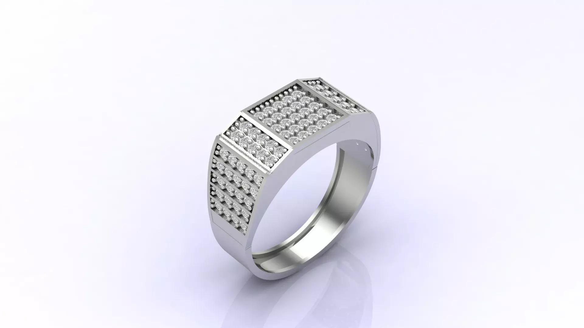 Print Ready STL 3DM Gents Rings Diamond Men Ring 3D print model_0