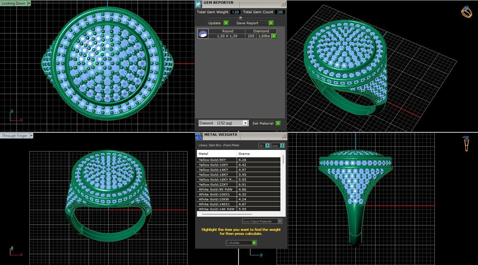 Print Ready STL 3DM  Gents Rings Diamond Men Ring  3D print model_6