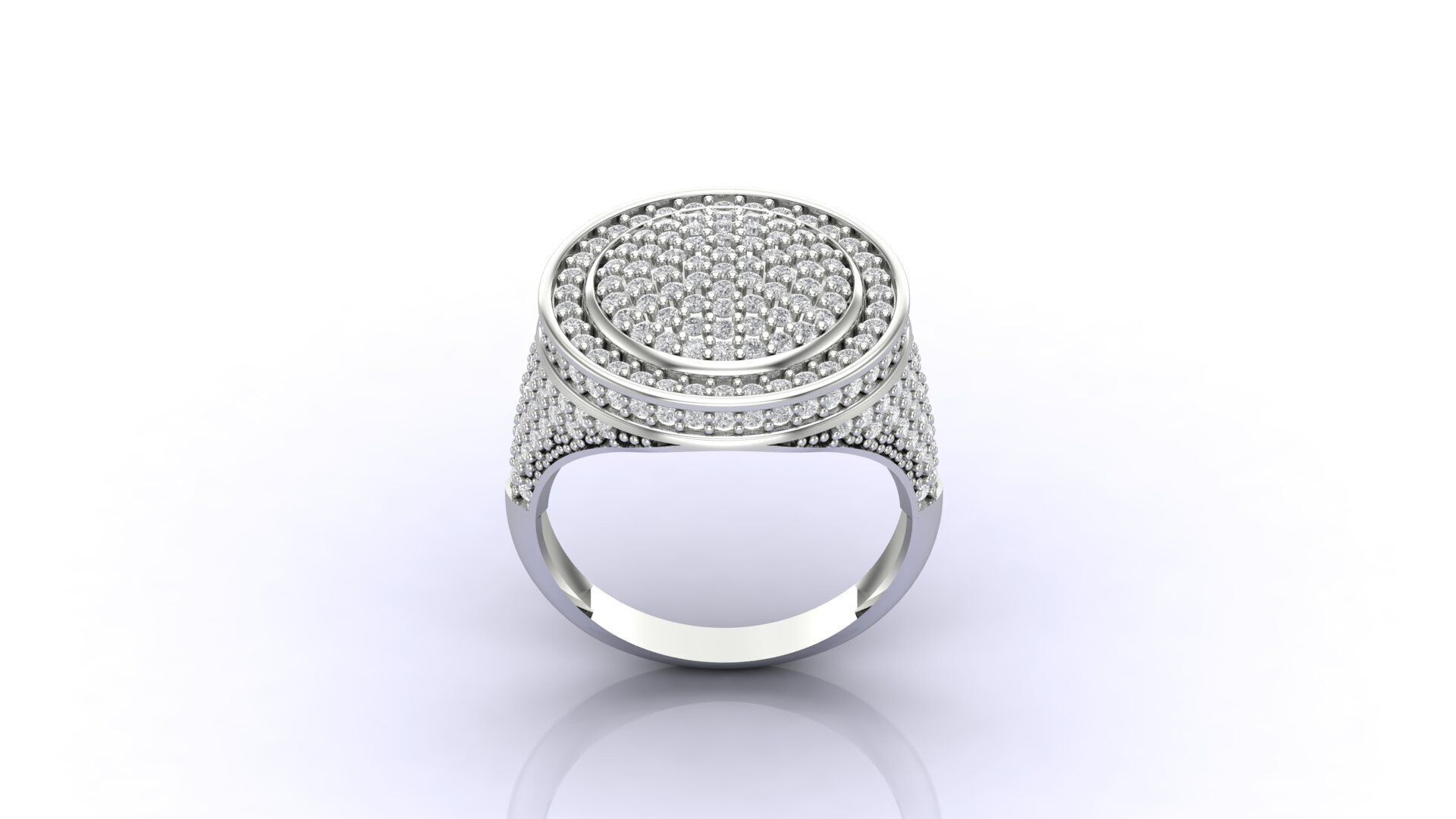 Print Ready STL 3DM  Gents Rings Diamond Men Ring  3D print model_1