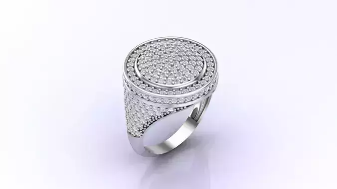 Print Ready STL 3DM  Gents Rings Diamond Men Ring  3D print model