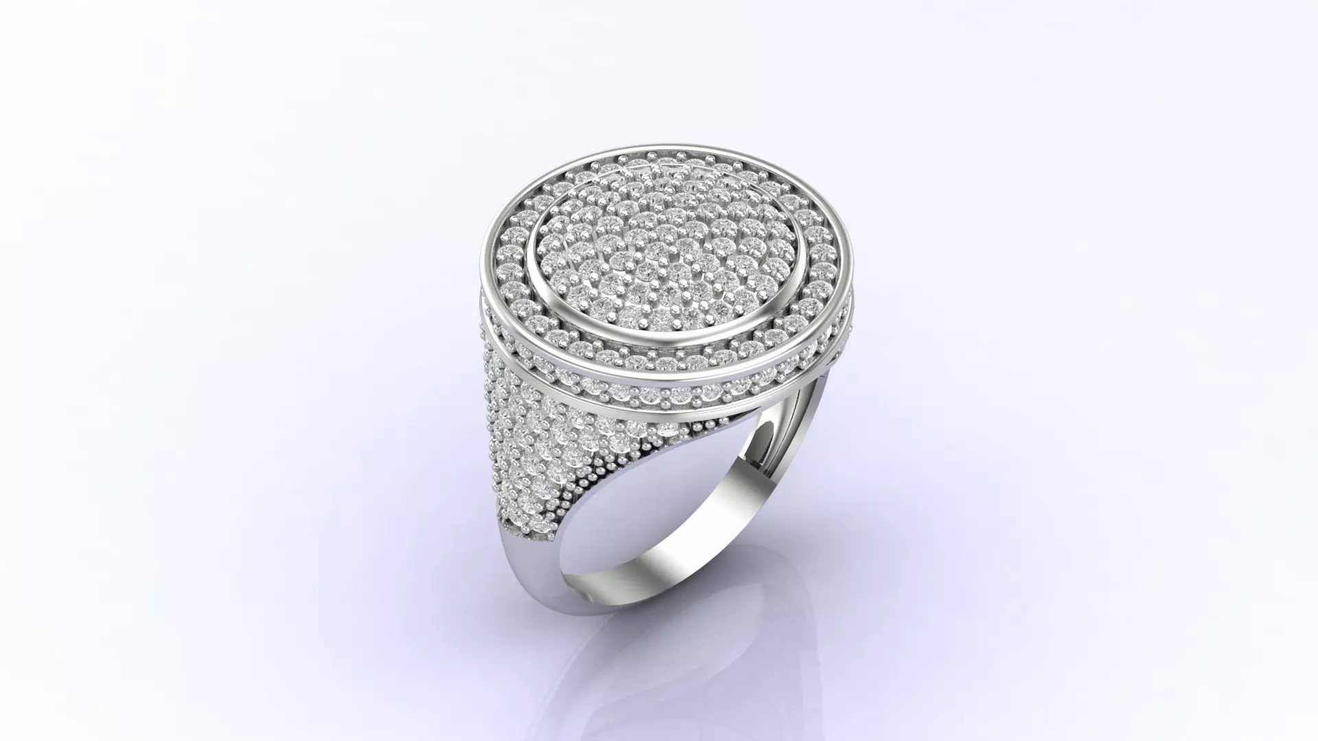 Print Ready STL 3DM  Gents Rings Diamond Men Ring  3D print model_0