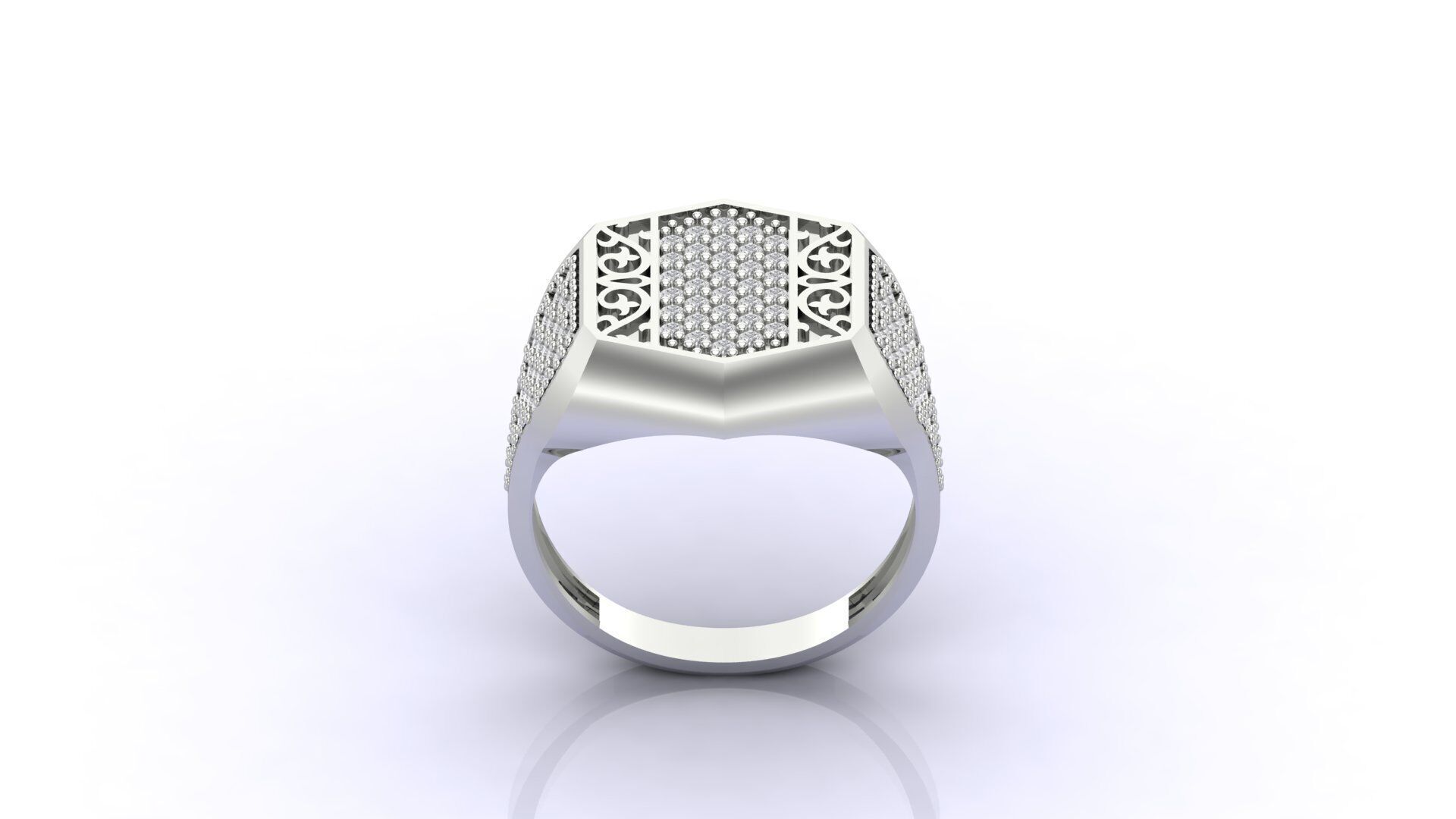 Print Ready STL 3DM Gents Rings Diamond Men Ring 3D print model_1