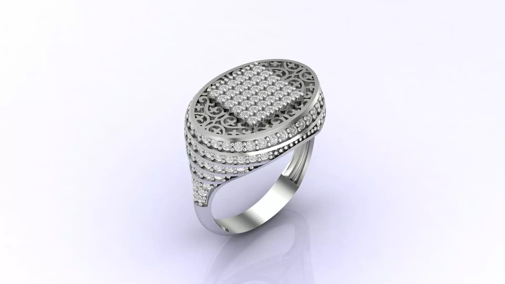 Print Ready STL 3DM Gents Rings Diamond Men Ring 3D print model_0