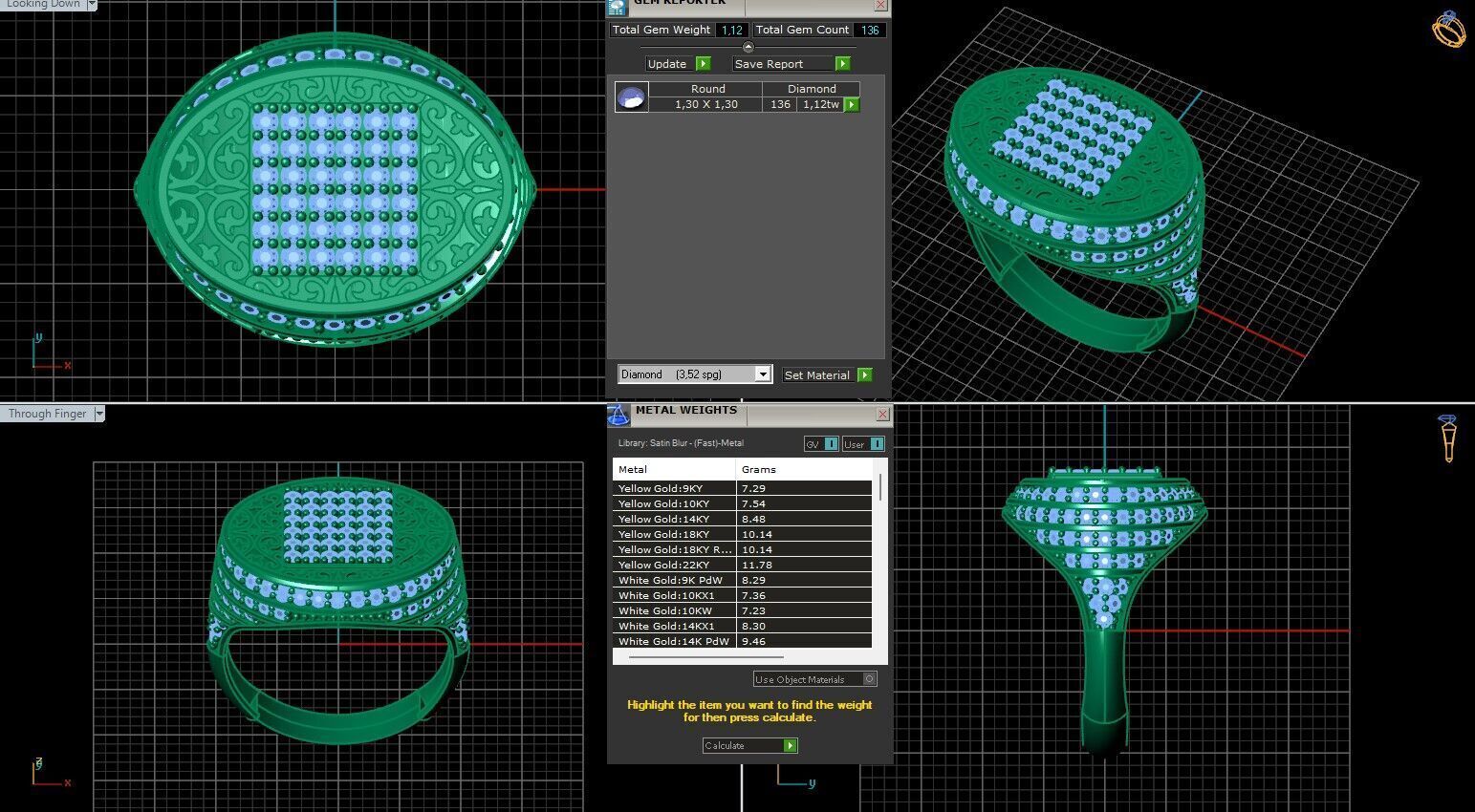 Print Ready STL 3DM Gents Rings Diamond Men Ring 3D print model_6