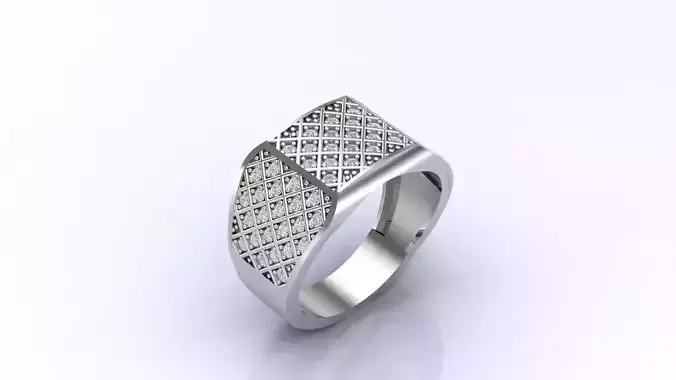 Print Ready STL 3DM  Gents Rings Diamond Men Ring  3D print model