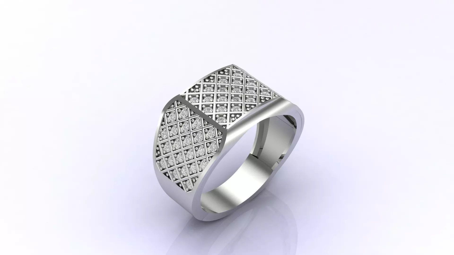 Print Ready STL 3DM Gents Rings Diamond Men Ring 3D print model_0
