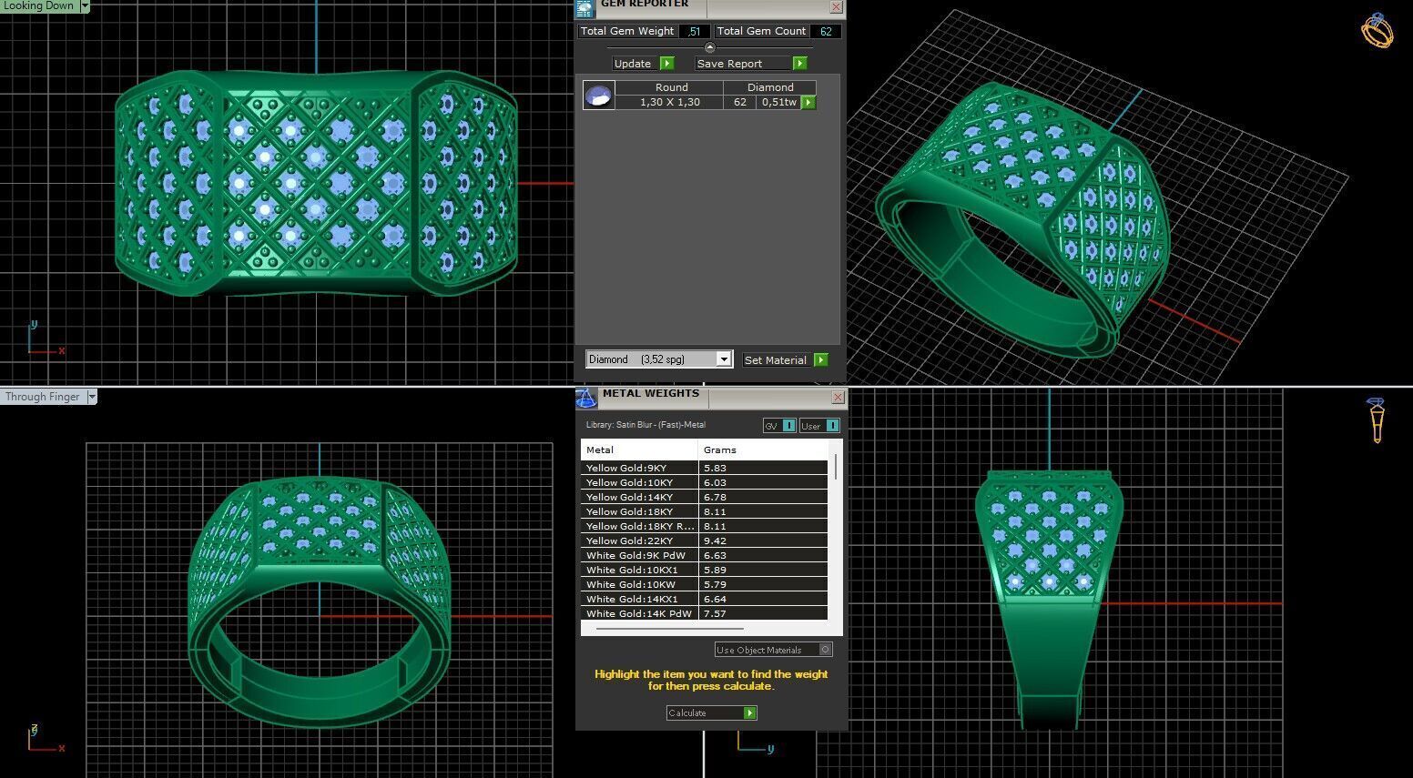 Print Ready STL 3DM Gents Rings Diamond Men Ring 3D print model_6