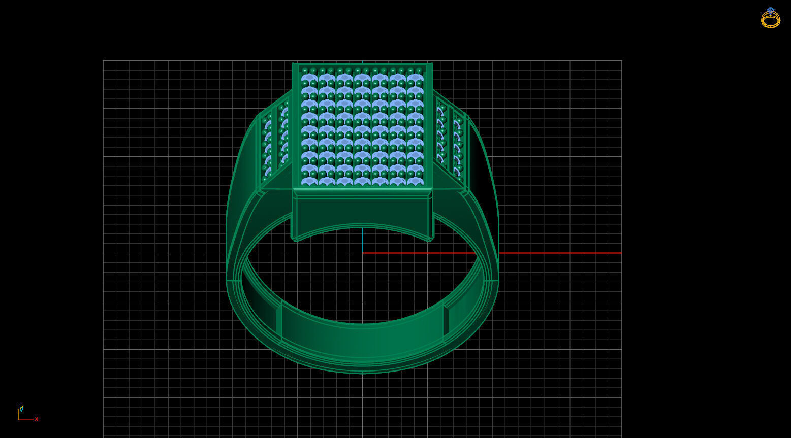 Print Ready STL 3DM Gents Rings Diamond Men Ring 3D print model_3