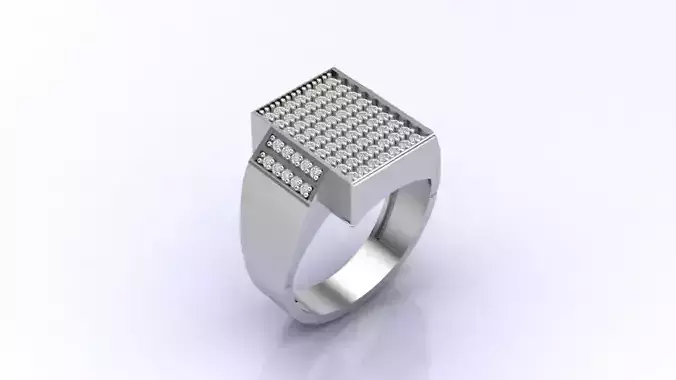Print Ready STL 3DM  Gents Rings Diamond Men Ring  3D print model