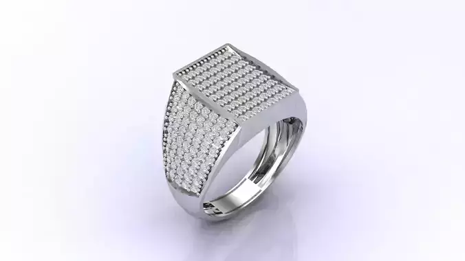 Print Ready STL 3DM  Gents Rings Diamond Men Ring  3D print model