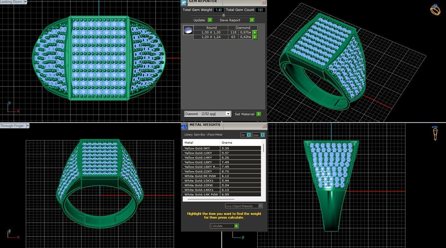 Print Ready STL 3DM Gents Rings Diamond Men Ring 3D print model_6