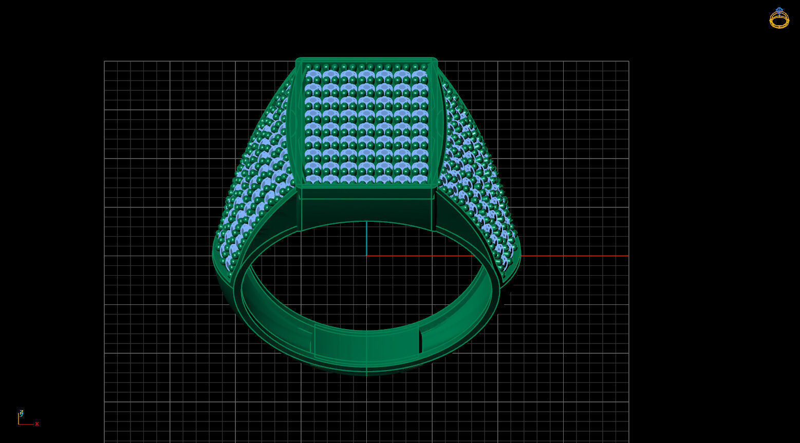 Print Ready STL 3DM Gents Rings Diamond Men Ring 3D print model_3