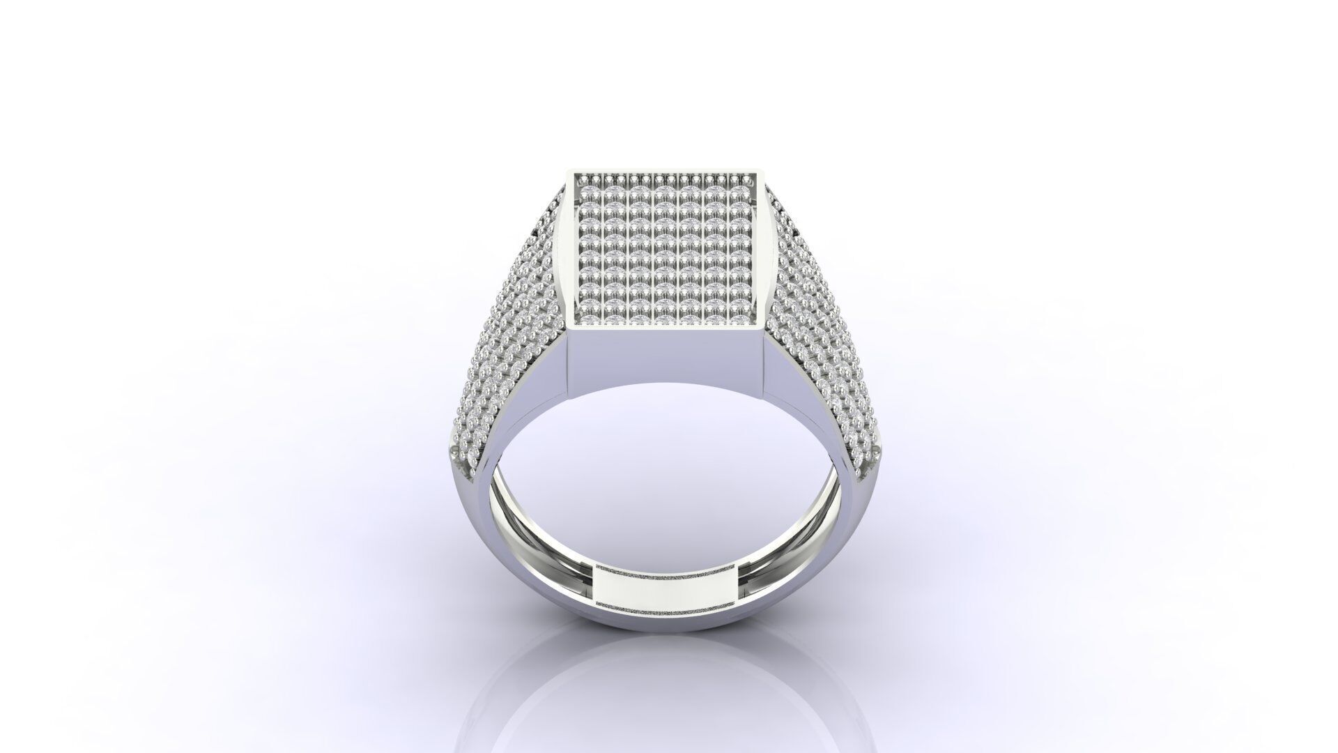 Print Ready STL 3DM Gents Rings Diamond Men Ring 3D print model_1