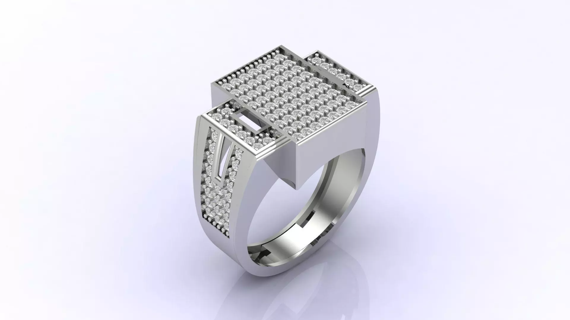 Print Ready STL 3DM Gents Rings Diamond Men Ring 3D print model_0