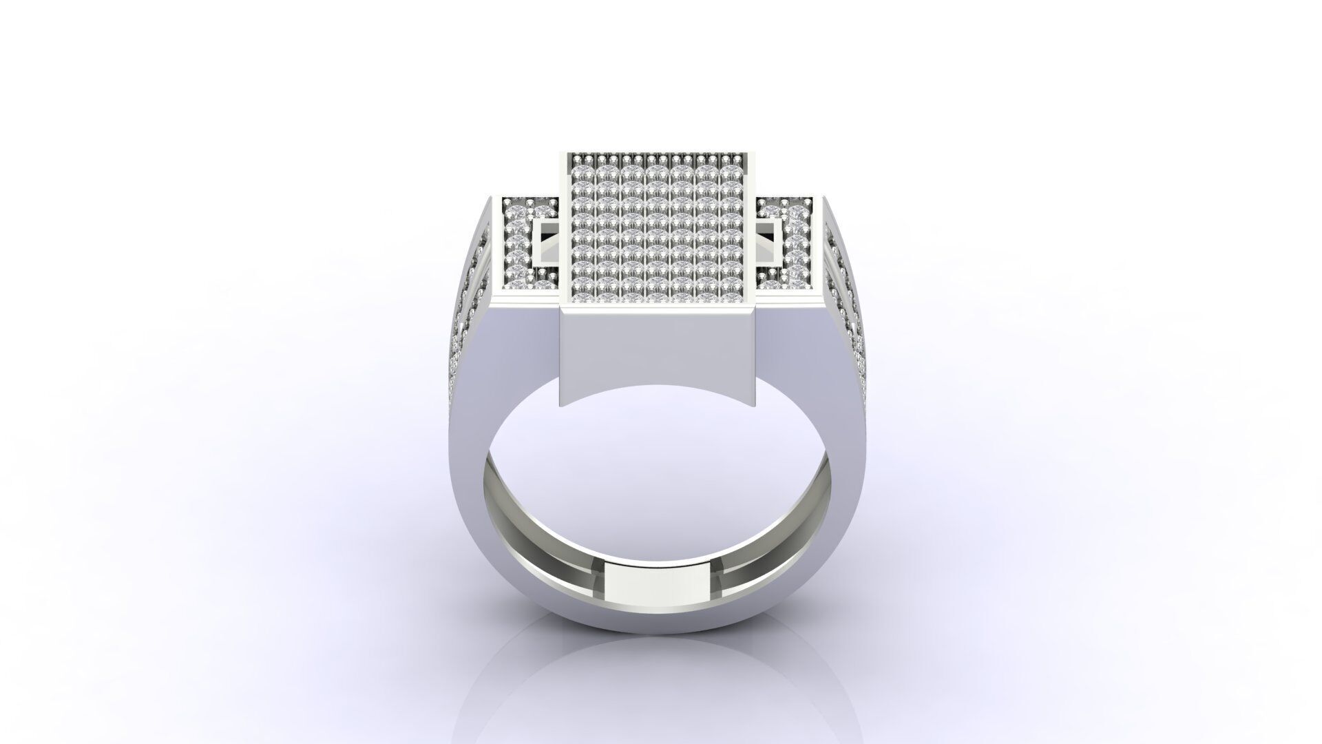 Print Ready STL 3DM Gents Rings Diamond Men Ring 3D print model_1