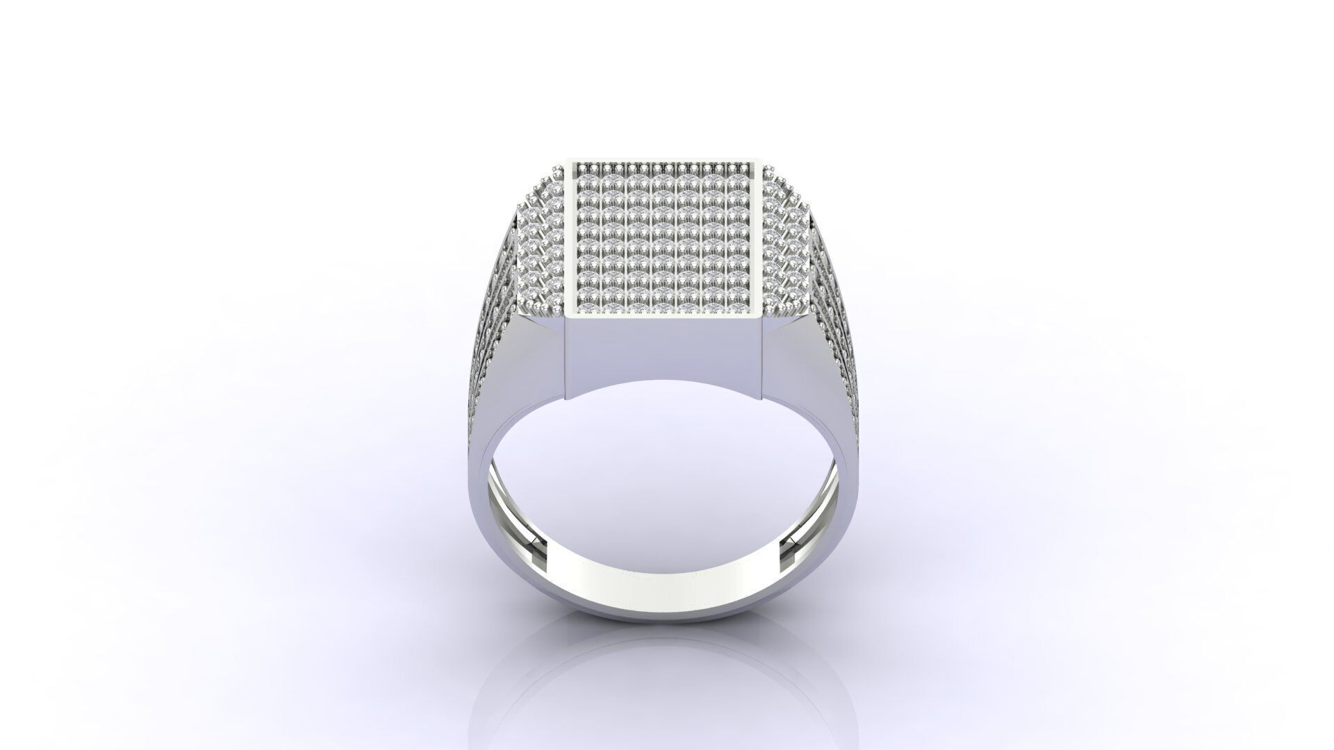 Print Ready STL 3DM Gents Rings Diamond Men Ring 3D print model_1