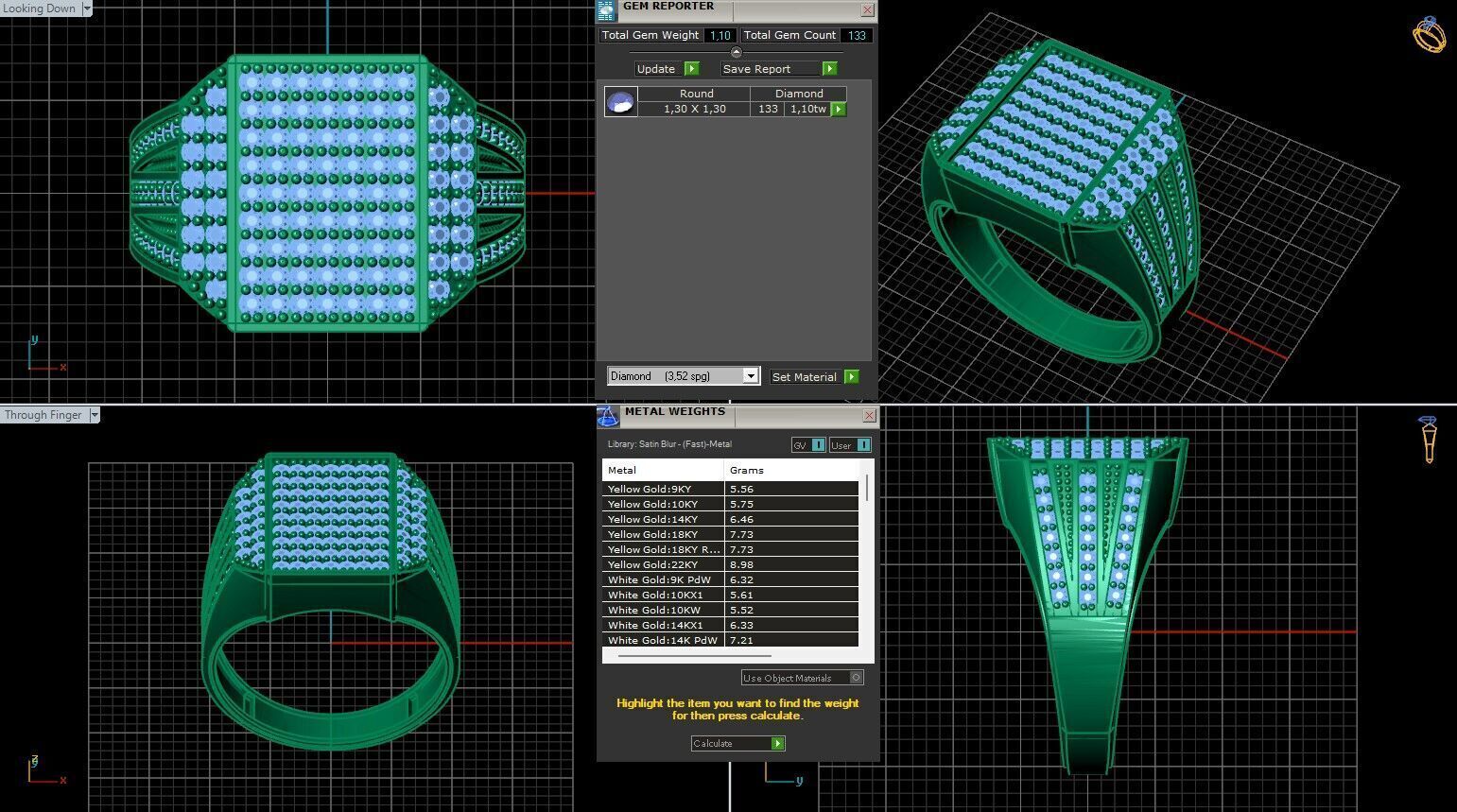 Print Ready STL 3DM Gents Rings Diamond Men Ring 3D print model_6